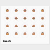 kawaii pompoen Classic T-Shirt Ronde Sticker (Vel)