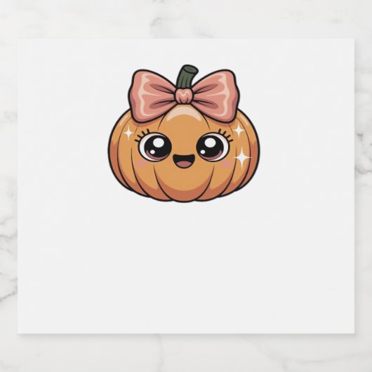 kawaii pompoen Classic T-Shirt Sparkling Wijnetiket (Enkel label)