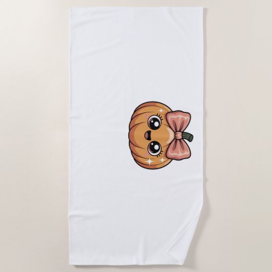 kawaii pompoen Classic T-Shirt Strandlaken (Voorkant)