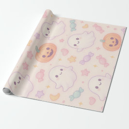 Kawaii Pompoen Halloween Ontwerp Cadeaupapier