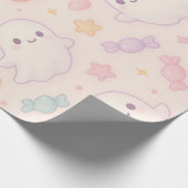 Kawaii Pompoen Halloween Ontwerp Cadeaupapier (Hoek)