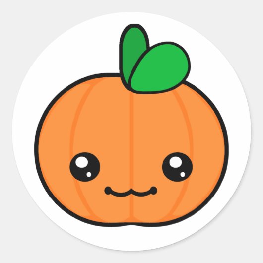Kawaii Pompoen Halloween Sticker (Voorkant)