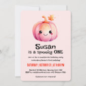 Kawaii pompoen Halloween verjaardagsfeestje Kaart (Voorkant)