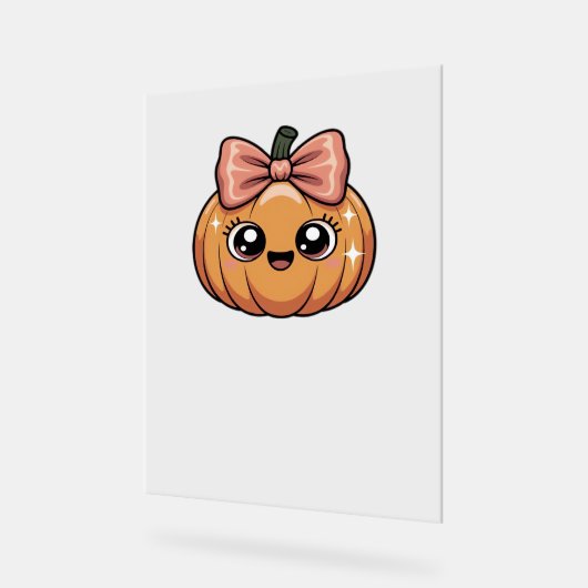 kawaii pompoen Oversized T-Shirt Acryl Bord (Hoek)