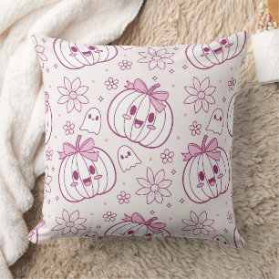 Kawaii pompoenen, geesten en bloemen kussen