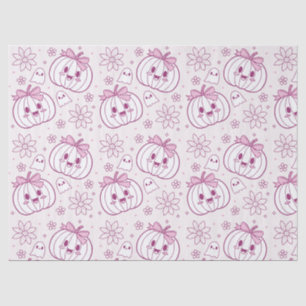 Kawaii pompoenen, geesten en bloemen tissuepapier