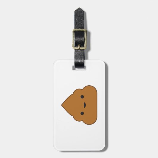 Kawaii Poop Bagagelabel (Voorkant verticaal)