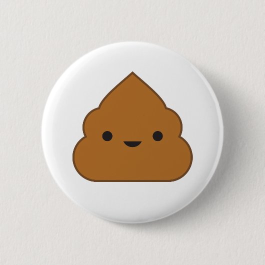 Kawaii Poop Button (Voorkant)