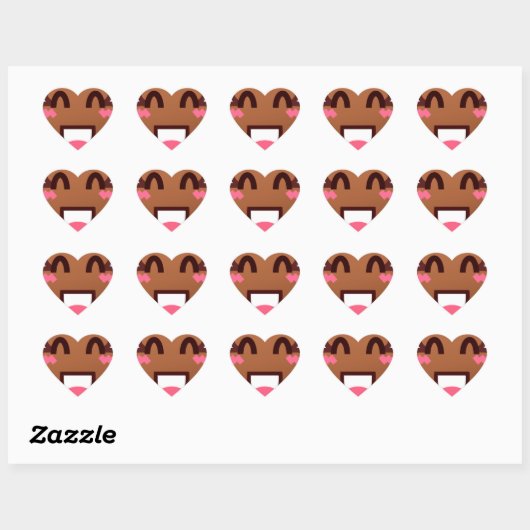 kawaii poop emojis hart sticker (Vel)