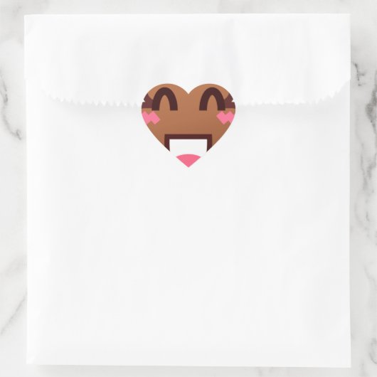kawaii poop emojis hart sticker (Tas)