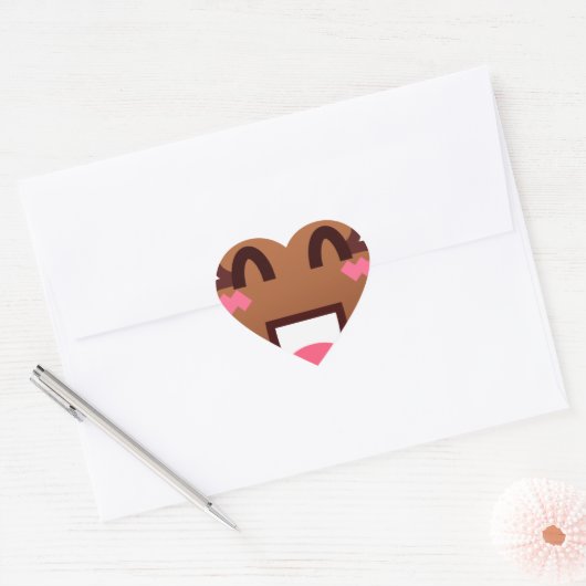 kawaii poop emojis hart sticker (Envelop)