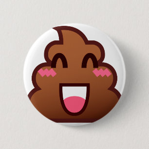 kawaii poop emojis ronde button 5,7 cm