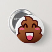 kawaii poop emojis ronde button 5,7 cm (Voorkant /achterkant)