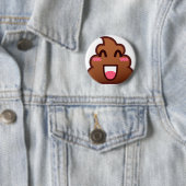 kawaii poop emojis ronde button 5,7 cm (In situ)
