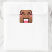 kawaii poop emojis vierkante sticker (Tas)