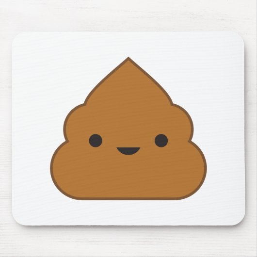 Kawaii Poop Mousepad Muismat (Voorkant)