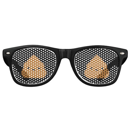 Kawaii Poop Party Shades Retro Zonnebril (Voorkant)