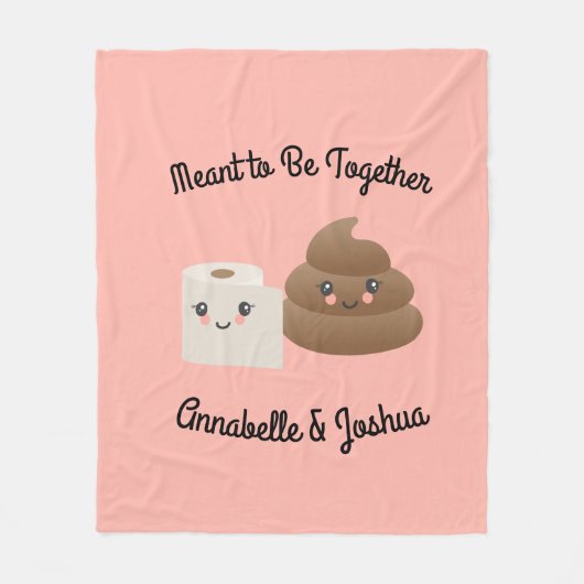 Kawaii Poop & TP (Toilet Paper) - Vriendin Cadeaus Fleece Deken (Voorkant)