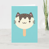 Kawaii Popsicle Kat Kaart (Voorkant)