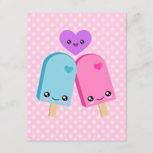  Kawaii-populaties Birthday Party Kaart