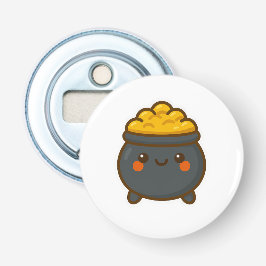 Kawaii Pot of Gold Button Flesopener