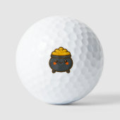 Kawaii Pot of Gold Golfballen (Voorkant)