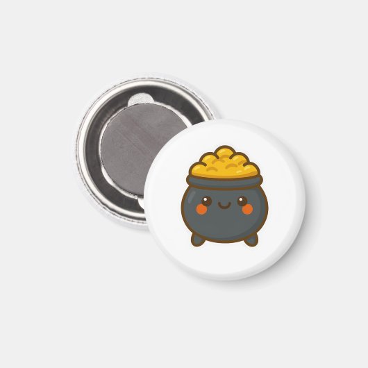 Kawaii Pot of Gold Magneet (Voorkant / Achterkant)