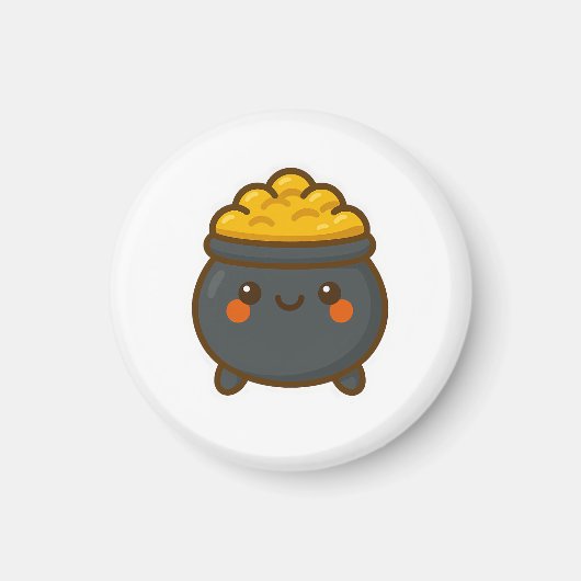 Kawaii Pot of Gold Magneet (Voorkant)