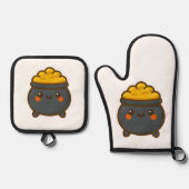 Kawaii Pot of Gold Ovenwant & Pannenlap Set (Voorkant)