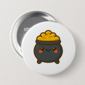 Kawaii Pot of Gold Ronde Button 7,6 Cm (Voorkant /achterkant)
