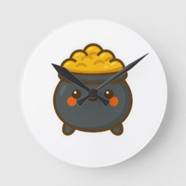 Kawaii Pot of Gold Ronde Klok