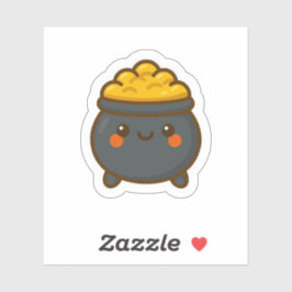Kawaii Pot of Gold Sticker