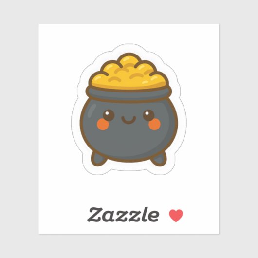 Kawaii Pot of Gold Sticker (Vel)