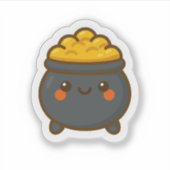 Kawaii Pot of Gold Sticker (Voorkant)