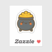 Kawaii Pot of Gold Sticker (Vel)