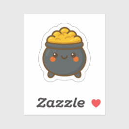Kawaii Pot of Gold Sticker