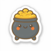 Kawaii Pot of Gold Sticker (Voorkant)