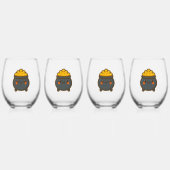 Kawaii Pot of Gold Wijnglas Zonder Voet (Voorkant)