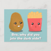 Kawaii Potato en de Franse groeven en de Donkere k Briefkaart (Voorkant)