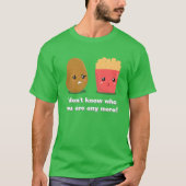 Kawaii Potato en French Fries T-shirt (Voorkant)