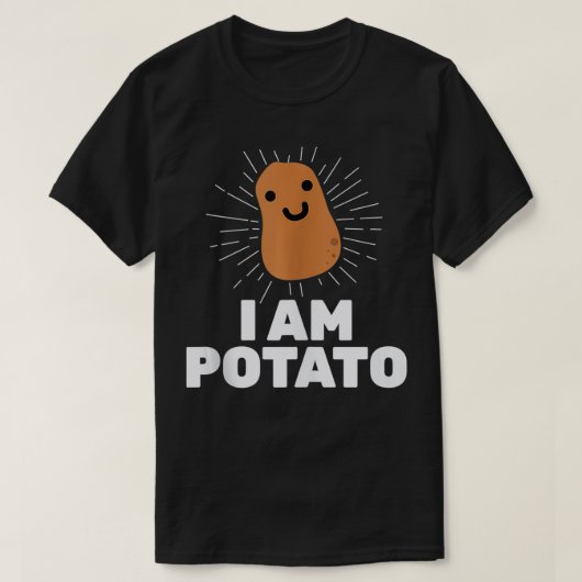 Kawaii Potato  I Am Potato Funny Potato  T-shirt (Design voorkant)