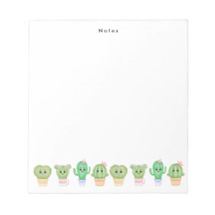 kawaii potcactus en vetplanten op maat notitieblok