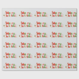 Kawaii Prettig Kerstfeest Cadeaupapier