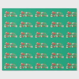 Kawaii Prettig Kerstfeest Cadeaupapier