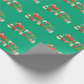 Kawaii Prettig Kerstfeest Cadeaupapier (Hoek)