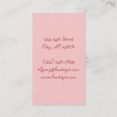 Kawaii prinses girly chic white lace roze boog visitekaartje (Achterkant)