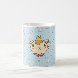 Kawaii Prinses Kat Illustratie Koffiemok
