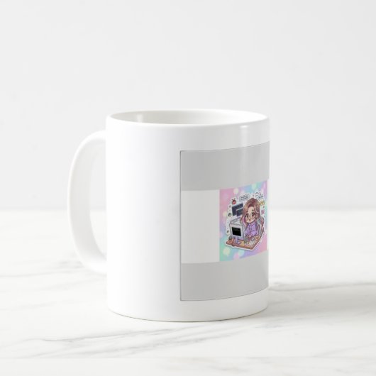 Kawaii Programmeur Meisje Mok | CODE IS LIEFDE | S (Voorkant links)
