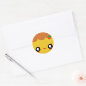 Kawaii Pudding Ronde Sticker (Envelop)