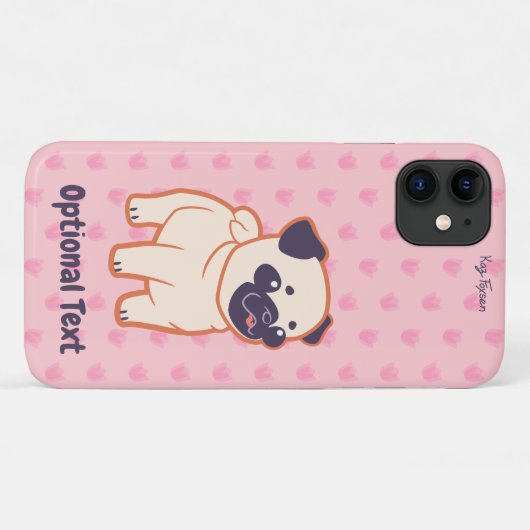 Kawaii Pug Case-Mate iPhone Case (Achterkant (horizontaal))